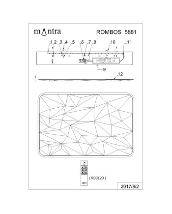 ***OFER/DES*** ROMBOS * PLAFÓN RECTANGULAR - DIMABLE